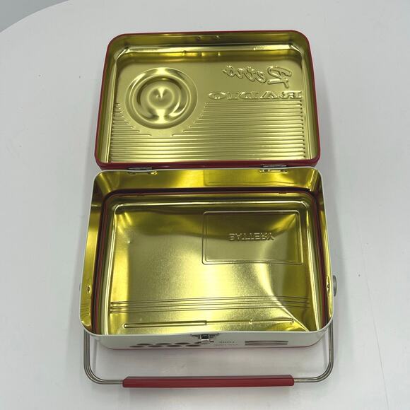 Vintage Retro Radio Metal Tin Lunch Box Red Collectible 1950's Style - Picture 5 of 13